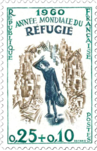 A stamp Année Mondiale du Réfugié