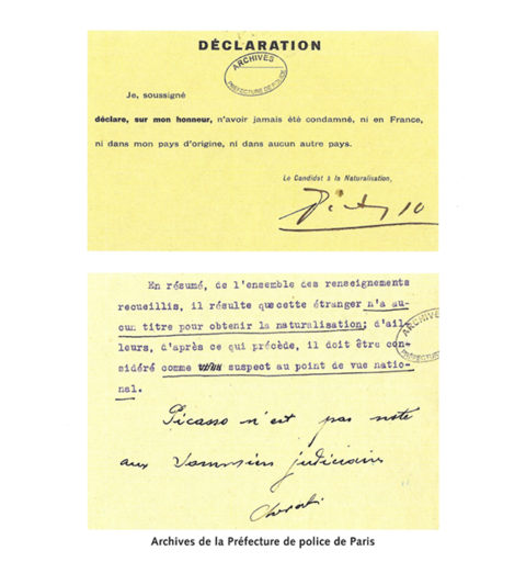 Document d'archives de la Préfecture de police de Paris