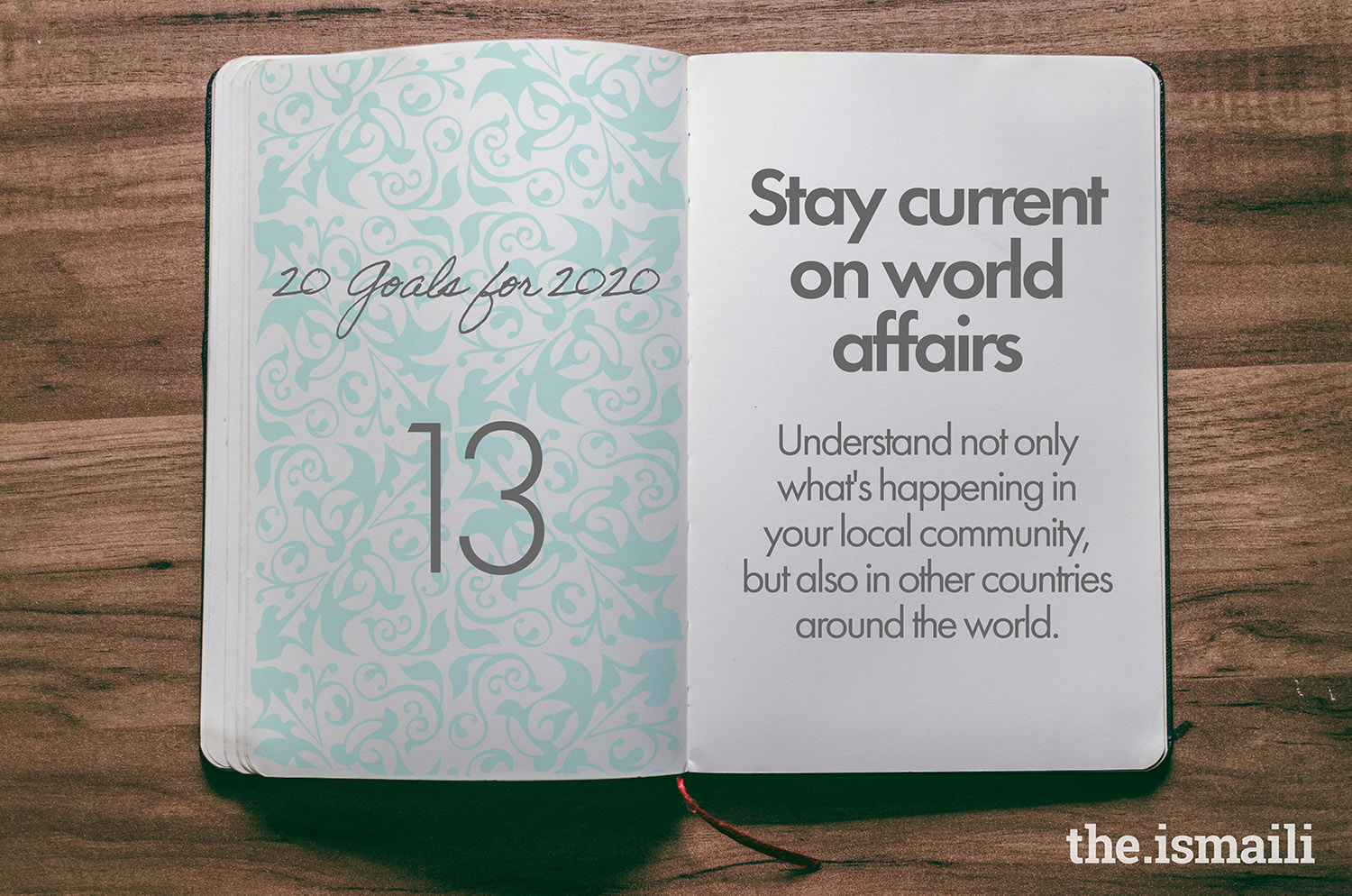 Goal 13: Stay current on world affairs